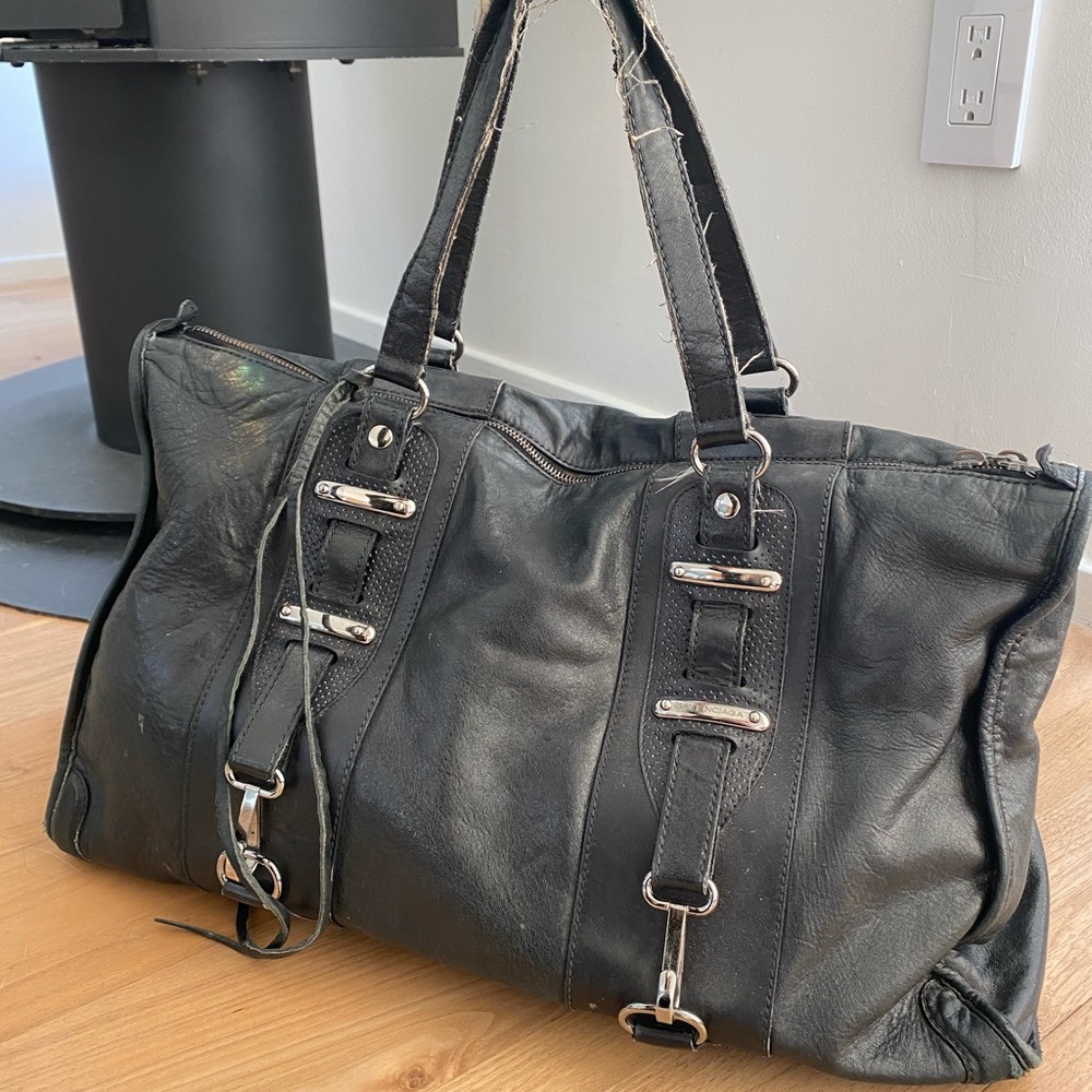 Balenciaga hook tote weekender bag